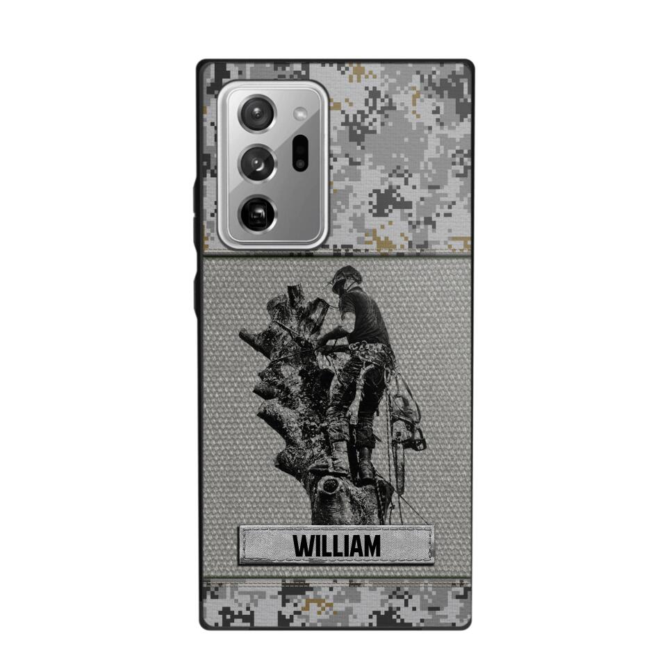 Personalized Arborist Camo Phone Case Printed 22JUL-HQ23