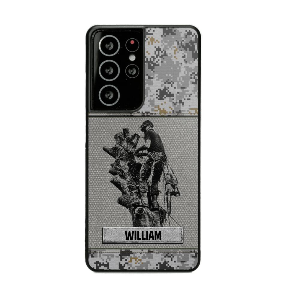 Personalized Arborist Camo Phone Case Printed 22JUL-HQ23