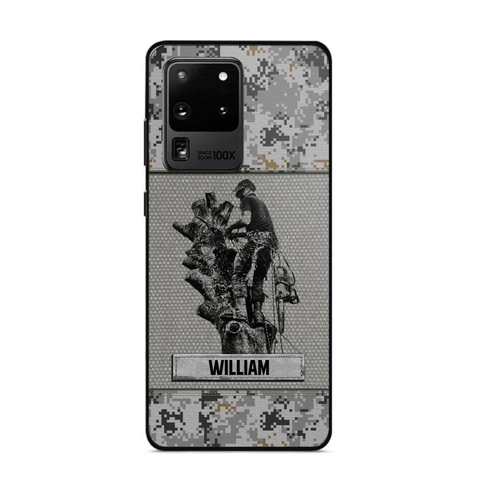 Personalized Arborist Camo Phone Case Printed 22JUL-HQ23