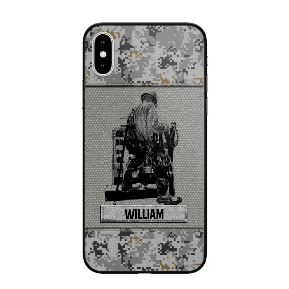Personalized Ironworker Camo Phone Case Printed 22JUL-HQ23