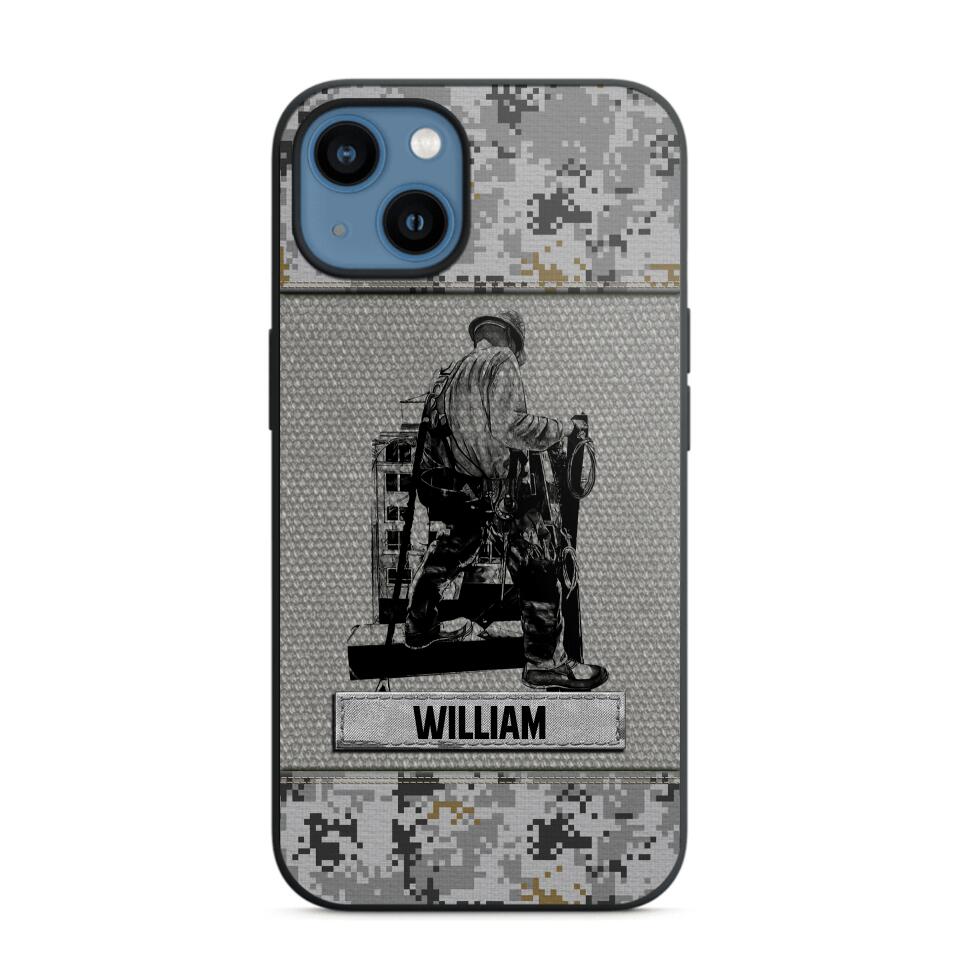 Personalized Ironworker Camo Phone Case Printed 22JUL-HQ23