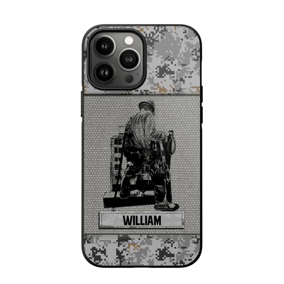 Personalized Ironworker Camo Phone Case Printed 22JUL-HQ23