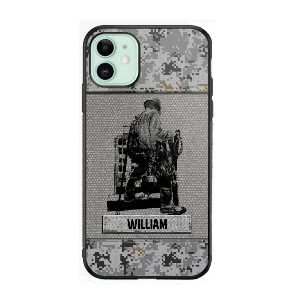 Personalized Ironworker Camo Phone Case Printed 22JUL-HQ23