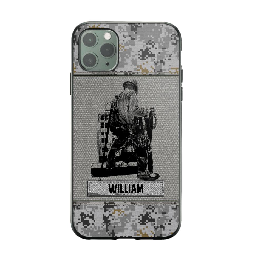Personalized Ironworker Camo Phone Case Printed 22JUL-HQ23