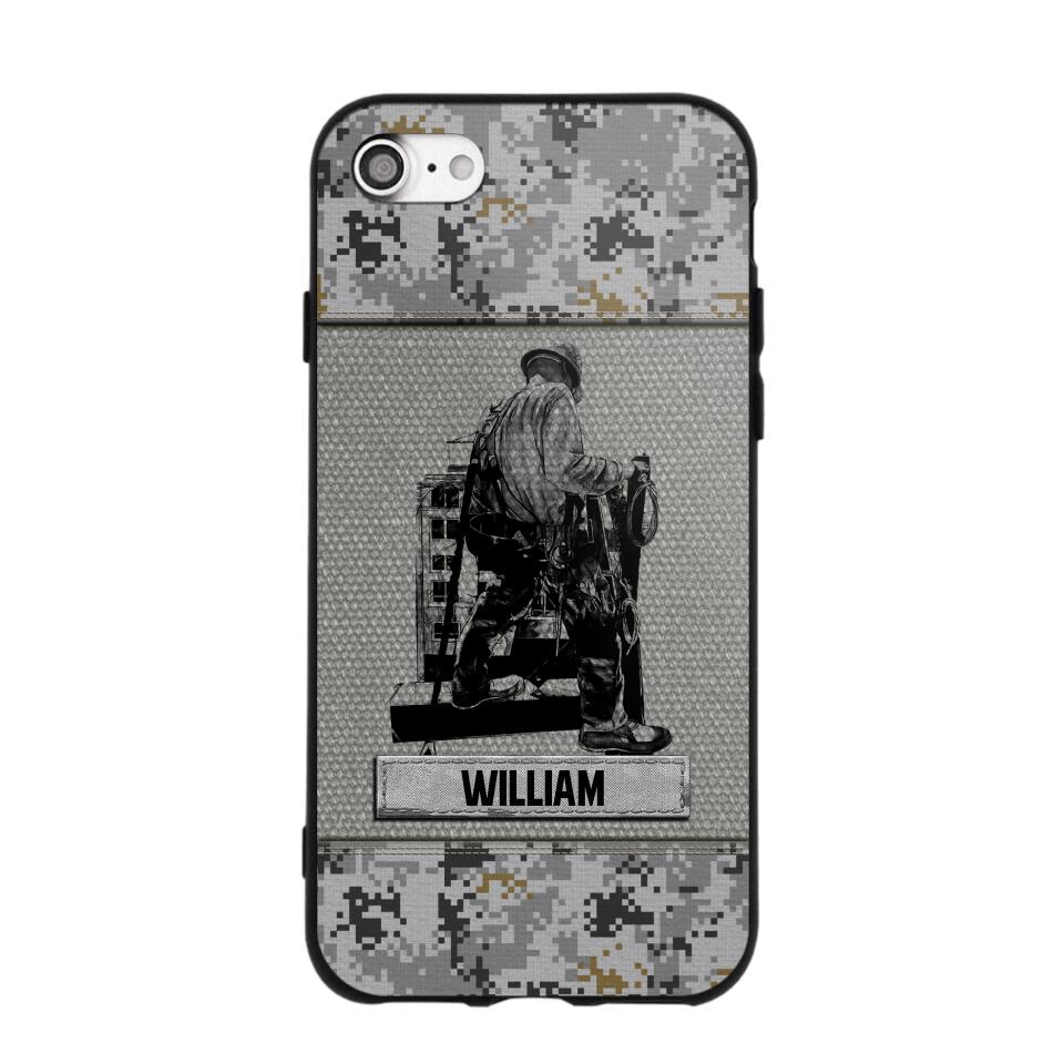 Personalized Ironworker Camo Phone Case Printed 22JUL-HQ23