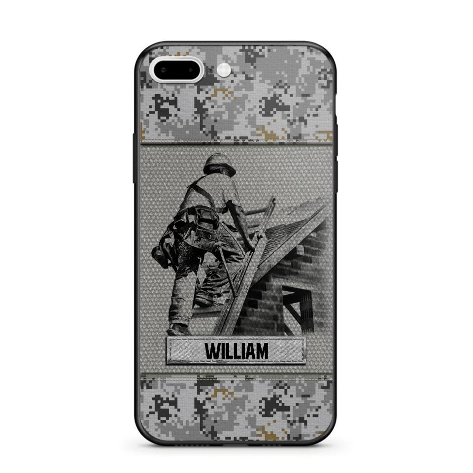 Personalized Roofer Camo Phone Case Printed 22JUL-HQ23