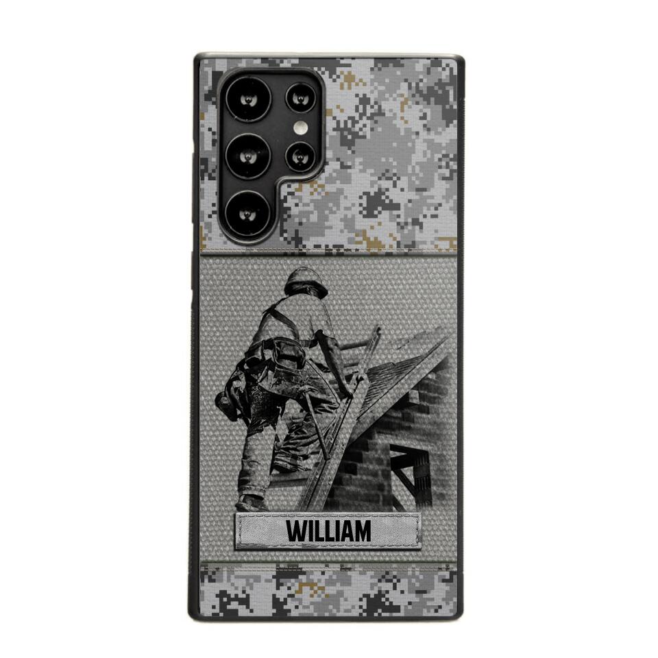 Personalized Roofer Camo Phone Case Printed 22JUL-HQ23