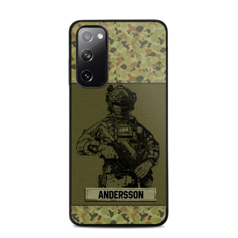 Personalized Australian Soldier Camo Phone Case Printed 22JUL-HC23
