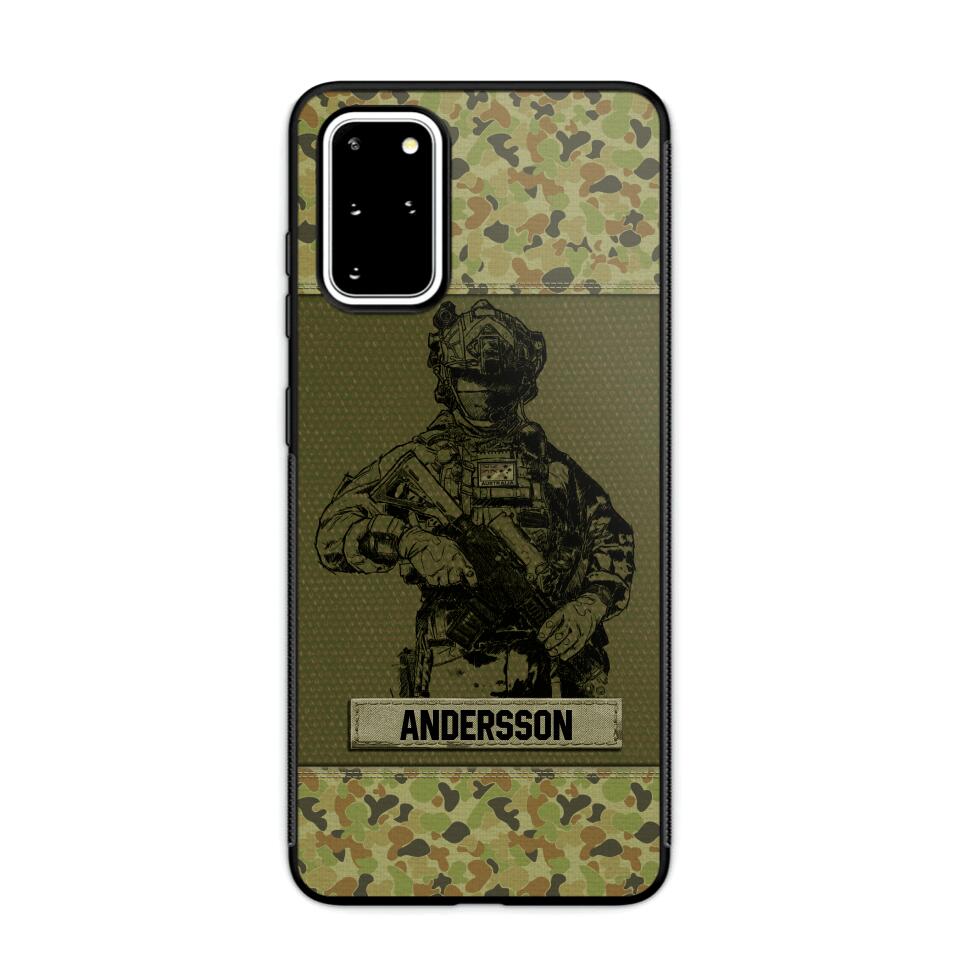 Personalized Australian Soldier Camo Phone Case Printed 22JUL-HC23