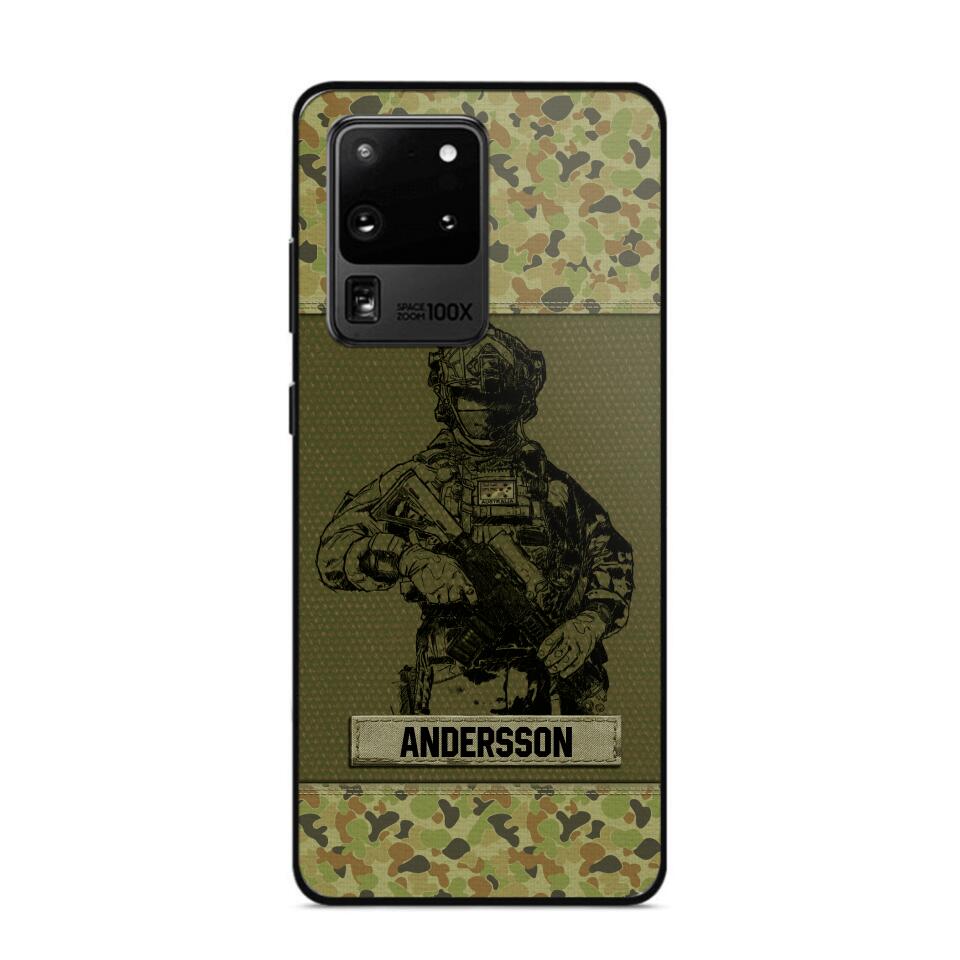 Personalized Australian Soldier Camo Phone Case Printed 22JUL-HC23