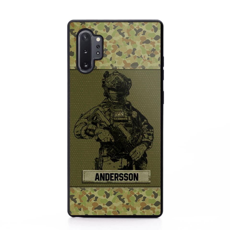 Personalized Australian Soldier Camo Phone Case Printed 22JUL-HC23