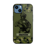Personalized Swesdish Soldier Camo Phone Case Printed 22JUL-HC23