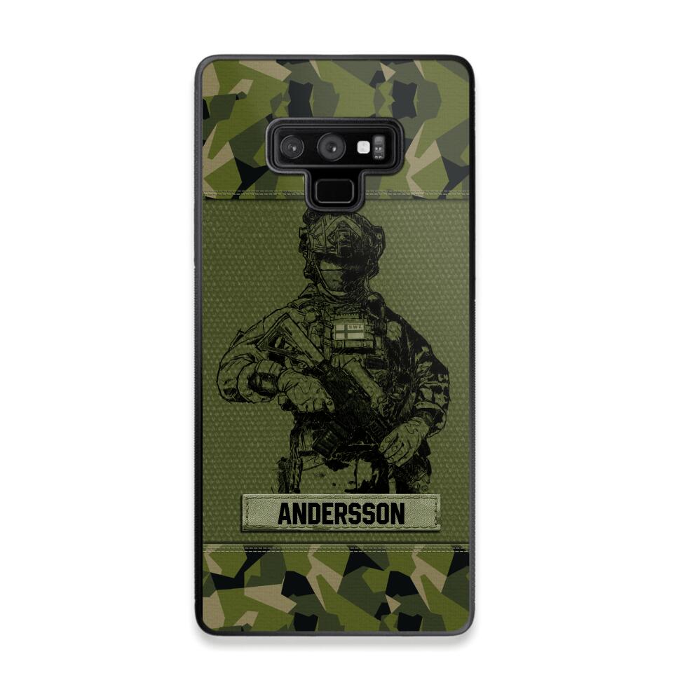 Personalized Swesdish Soldier Camo Phone Case Printed 22JUL-HC23