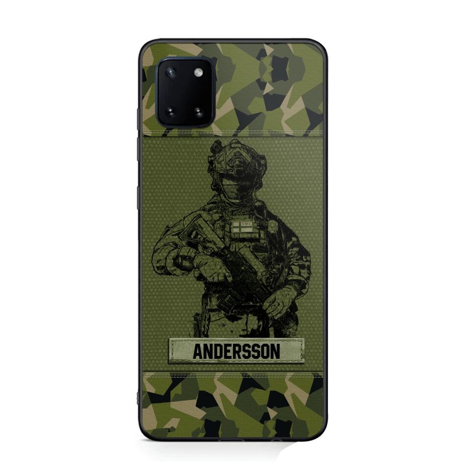 Personalized Swesdish Soldier Camo Phone Case Printed 22JUL-HC23