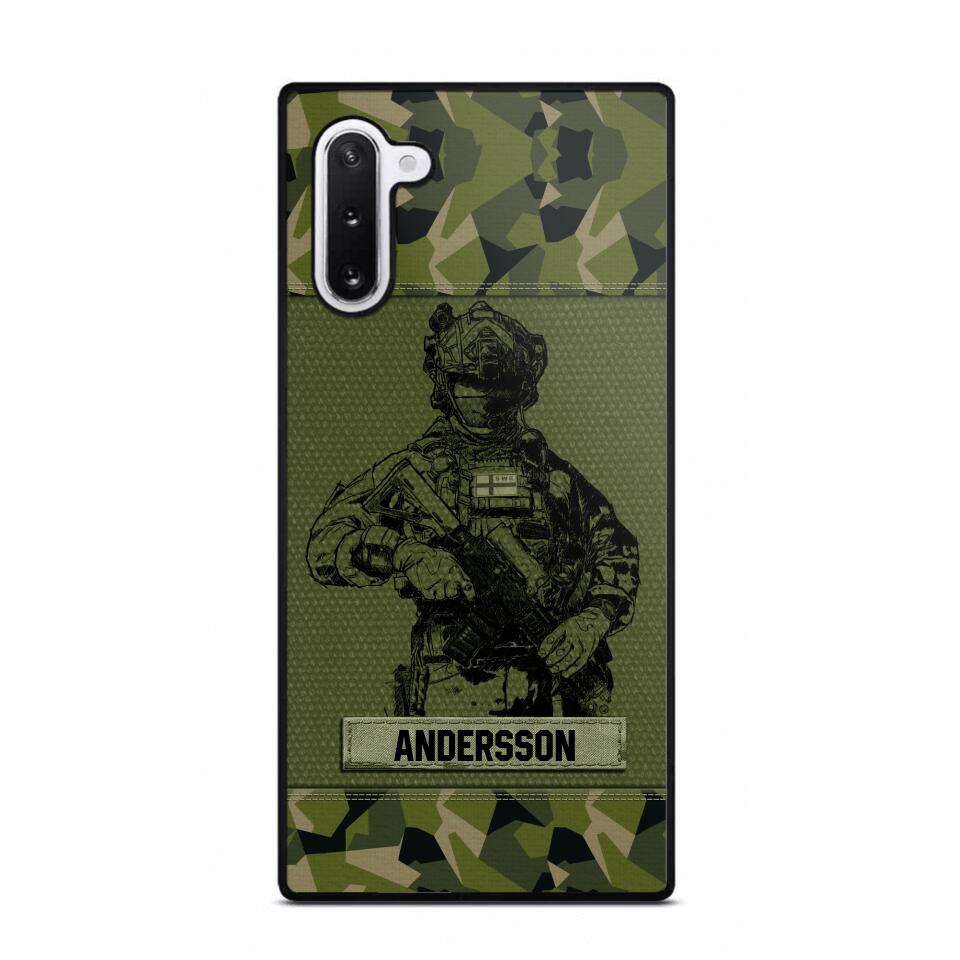 Personalized Swesdish Soldier Camo Phone Case Printed 22JUL-HC23