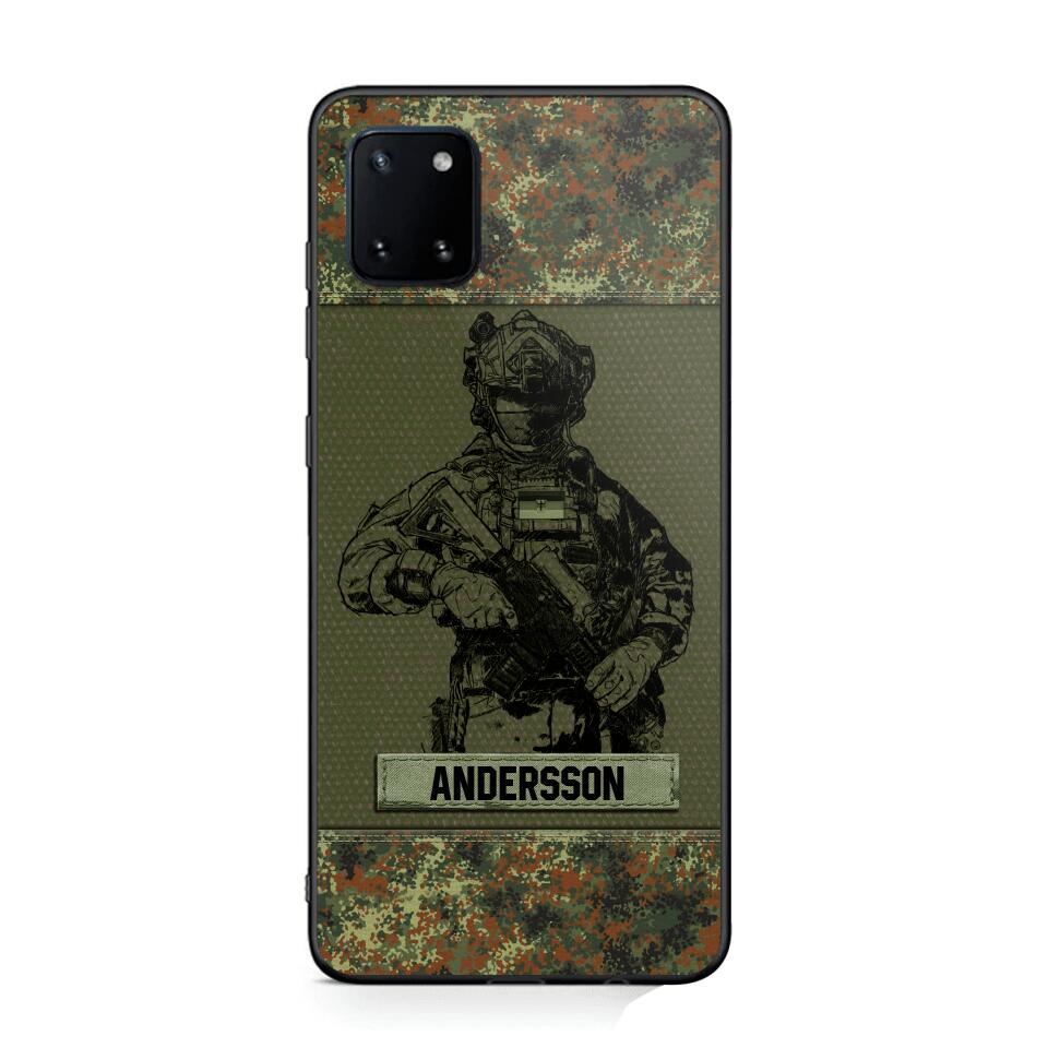 Personalized German Soldier Camo Phone Case Printed 22JUL-HC23