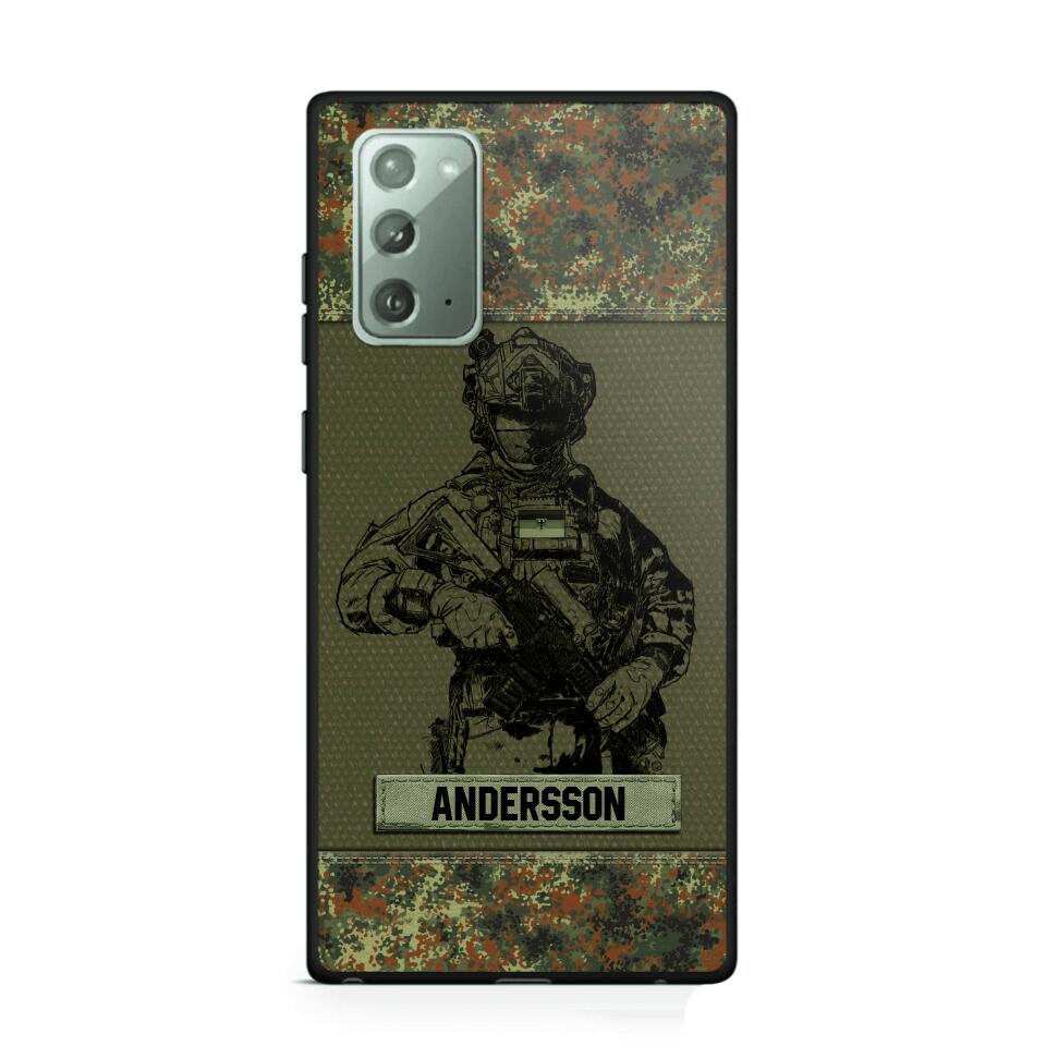 Personalized German Soldier Camo Phone Case Printed 22JUL-HC23