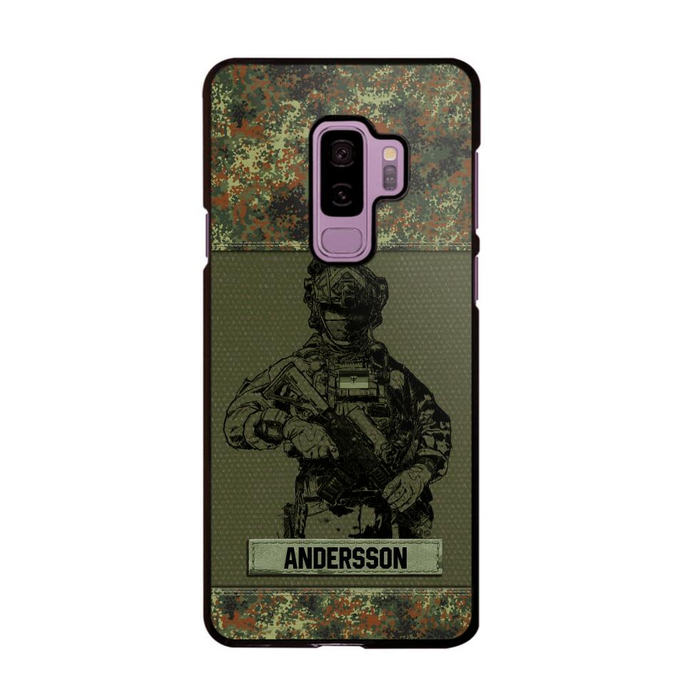 Personalized German Soldier Camo Phone Case Printed 22JUL-HC23
