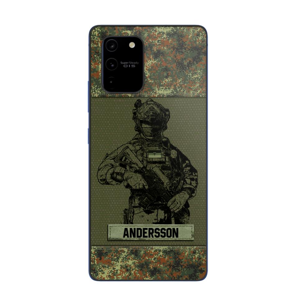 Personalized German Soldier Camo Phone Case Printed 22JUL-HC23