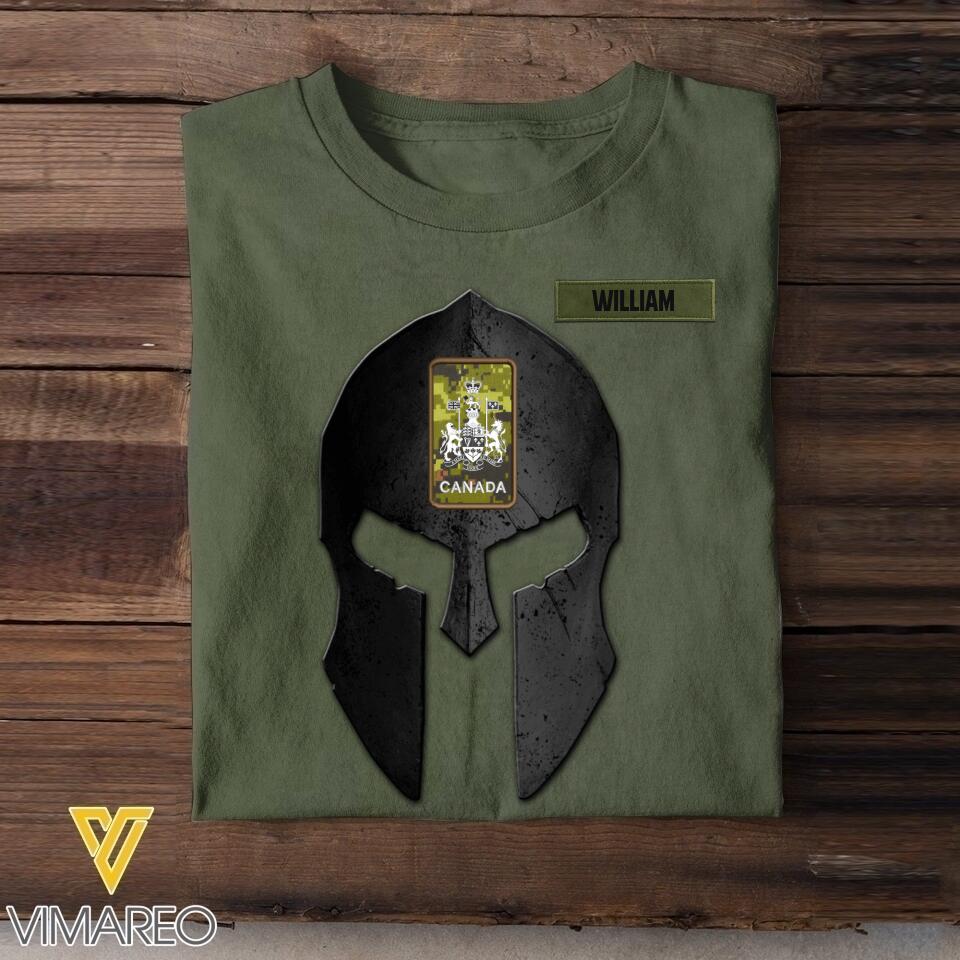 Personalized Canadian Soldier/Veterans Tshirt Printed 22JUL-HY24