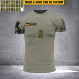 Personalized German Veterans/Soldier Rank Tshirt 3D Printed QTVQ2406