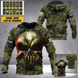 Personalized Finnish Veteran/ Solider Camo Sku Tshirt or Hoodie 3D Printed QTDT2406
