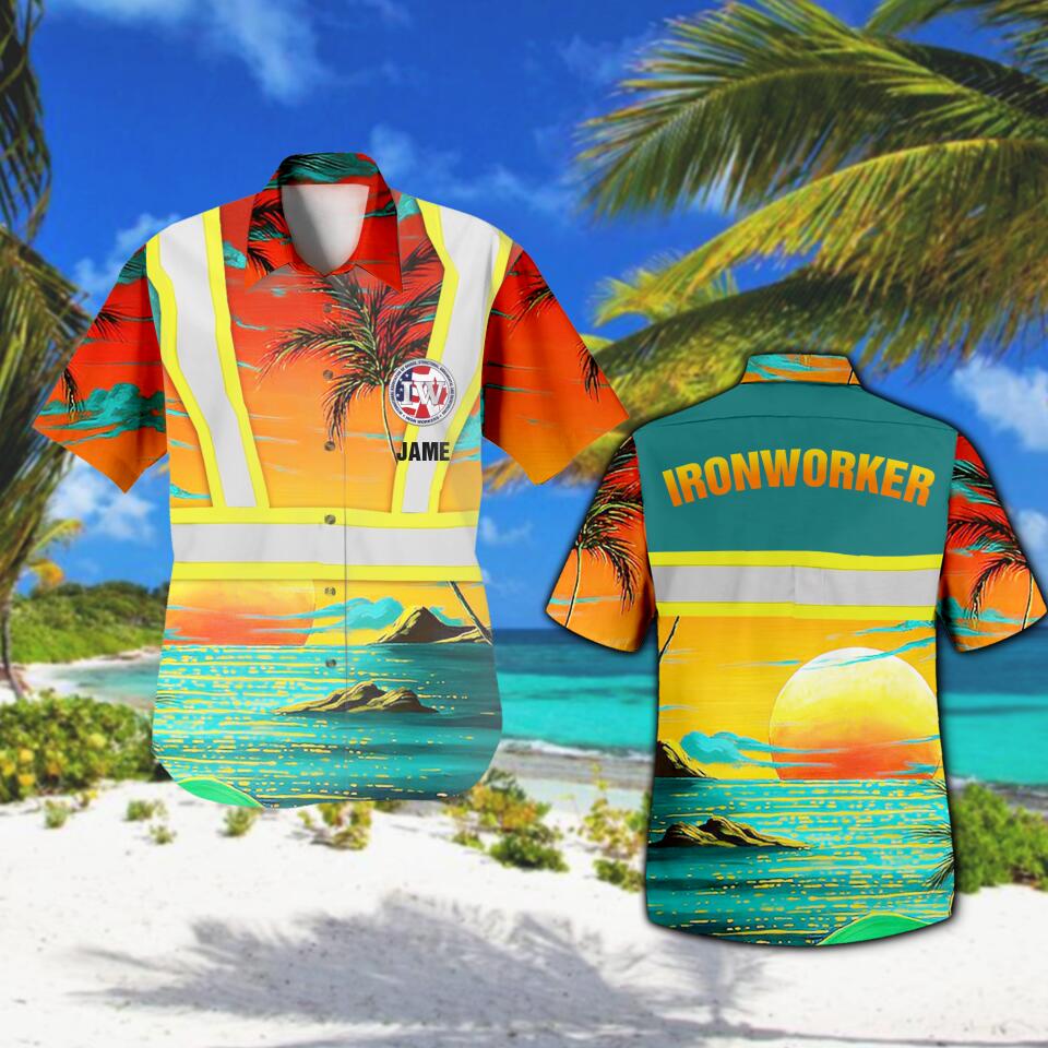 Personalized Ironworker Hawaii Shirt Printed 22JUL-HY24