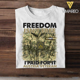 Personalized Austrian Soldier/Veterans Tshirt Printed 22JUL-HC24