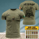 Personalized Italian Veterans/Soldier Tshirt 3D Printed QTDT2706