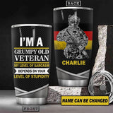 Personalized German Veteans/Soldier Tumbler Printed 22JUL-HY27