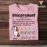 Personalized Unicorn Aunt And Kid Tshirt Printed 22JUL-HY27
