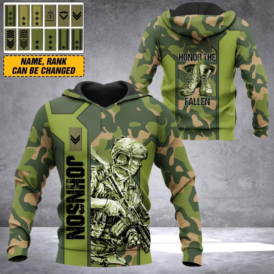 DH Personalized Norwegian Soldier Hoodie 3D Printed DT2706
