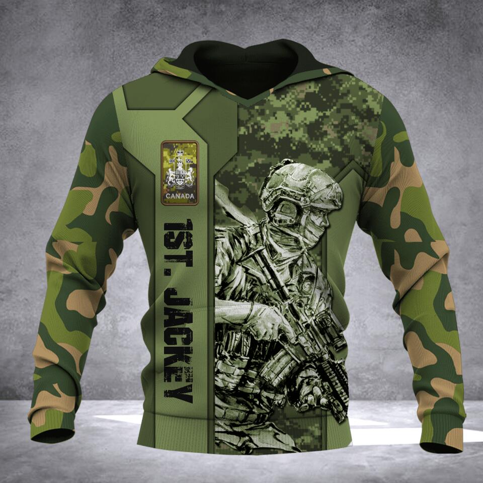 DH Personalized Canadian Soldier Hoodie 3D Printed DT2706