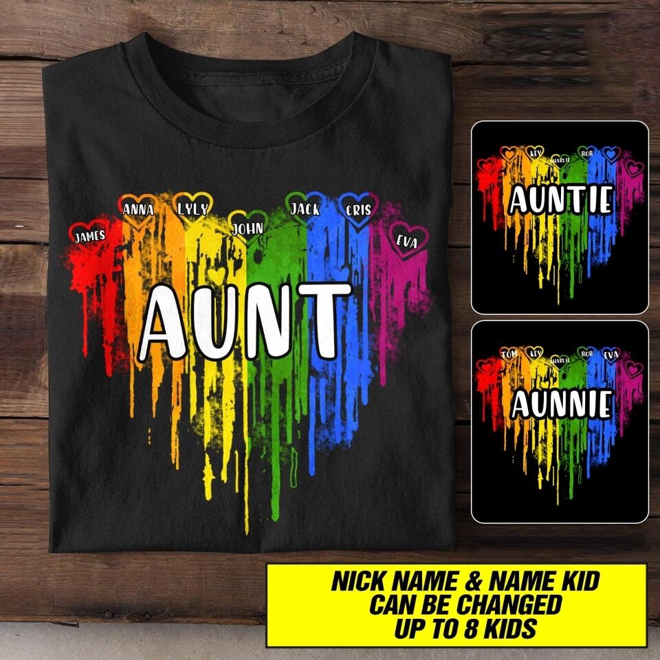 Personalized Aunt Kid Tshirt Printed 22JUL-HC27