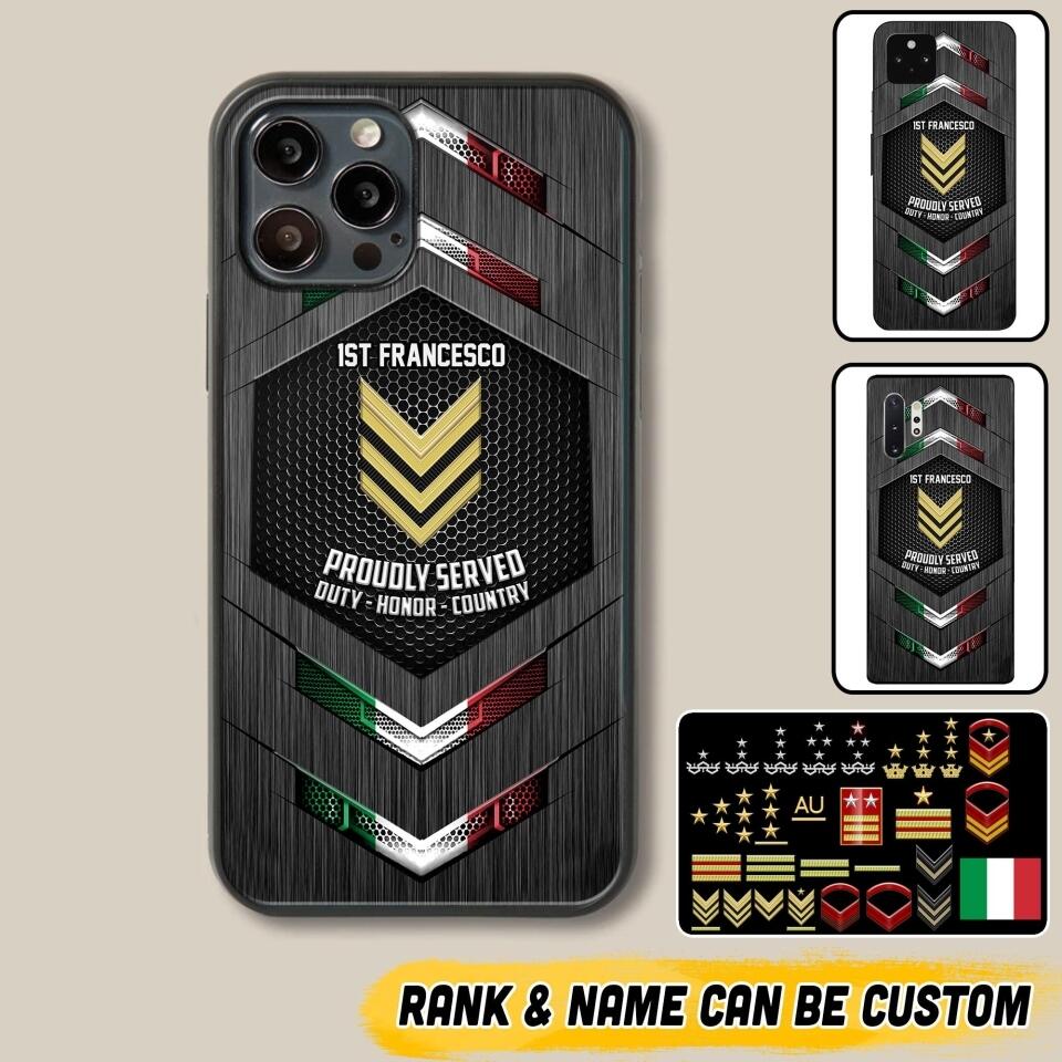Personalized Italian Soldier Phone Case Printed 22JUL-HQ27