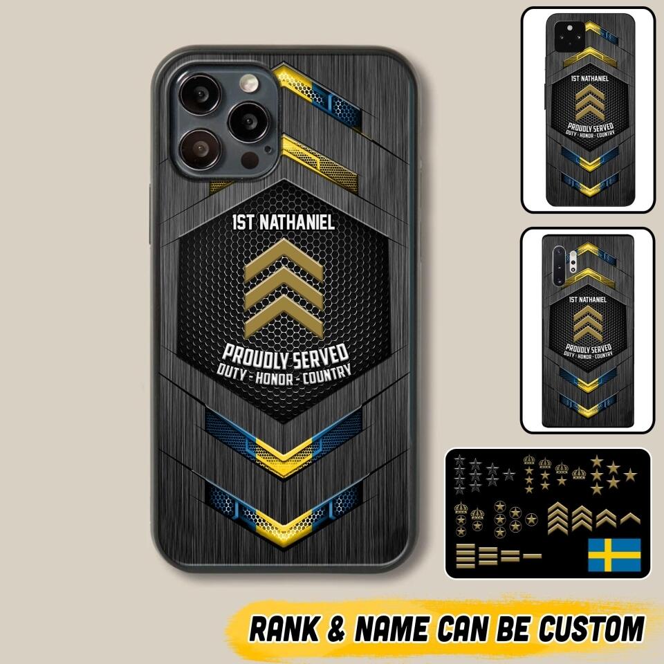 Personalized Swedish Soldier Phone Case Printed 22JUL-HQ27