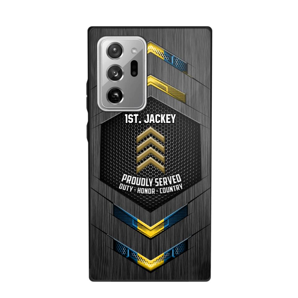 Personalized Swedish Soldier Phone Case Printed 22JUL-HQ27