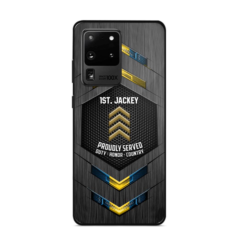Personalized Swedish Soldier Phone Case Printed 22JUL-HQ27