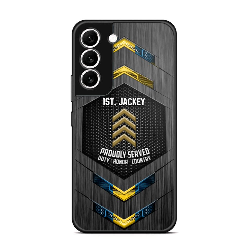 Personalized Swedish Soldier Phone Case Printed 22JUL-HQ27