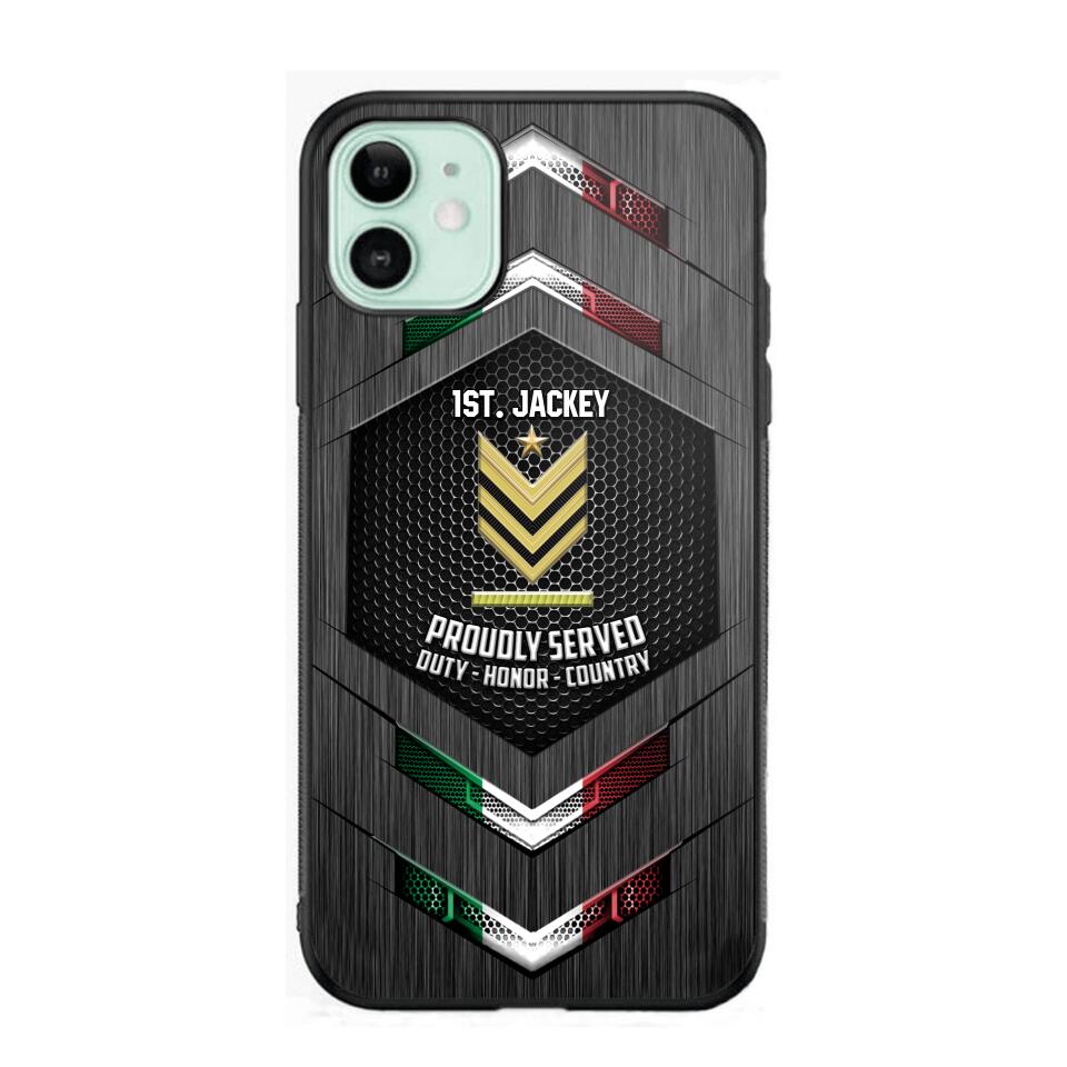 Personalized Italian Soldier Phone Case Printed 22JUL-HQ27
