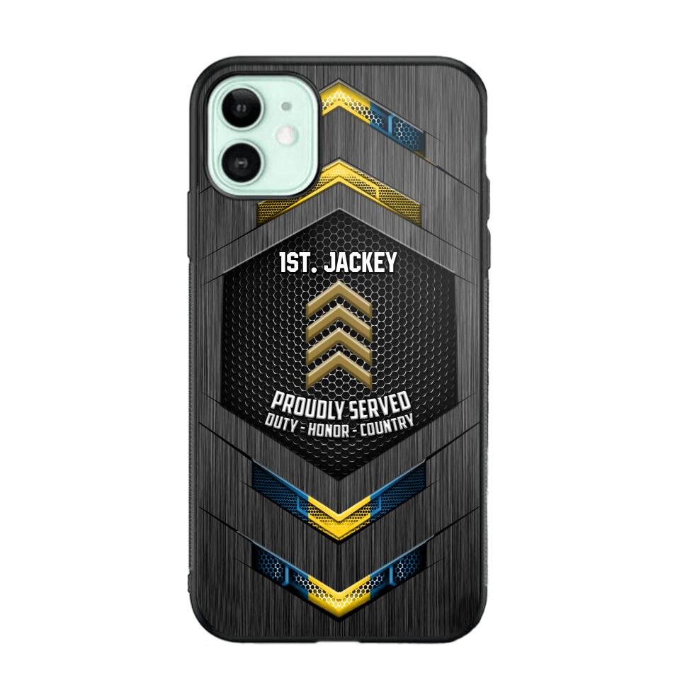 Personalized Swedish Soldier Phone Case Printed 22JUL-HQ27