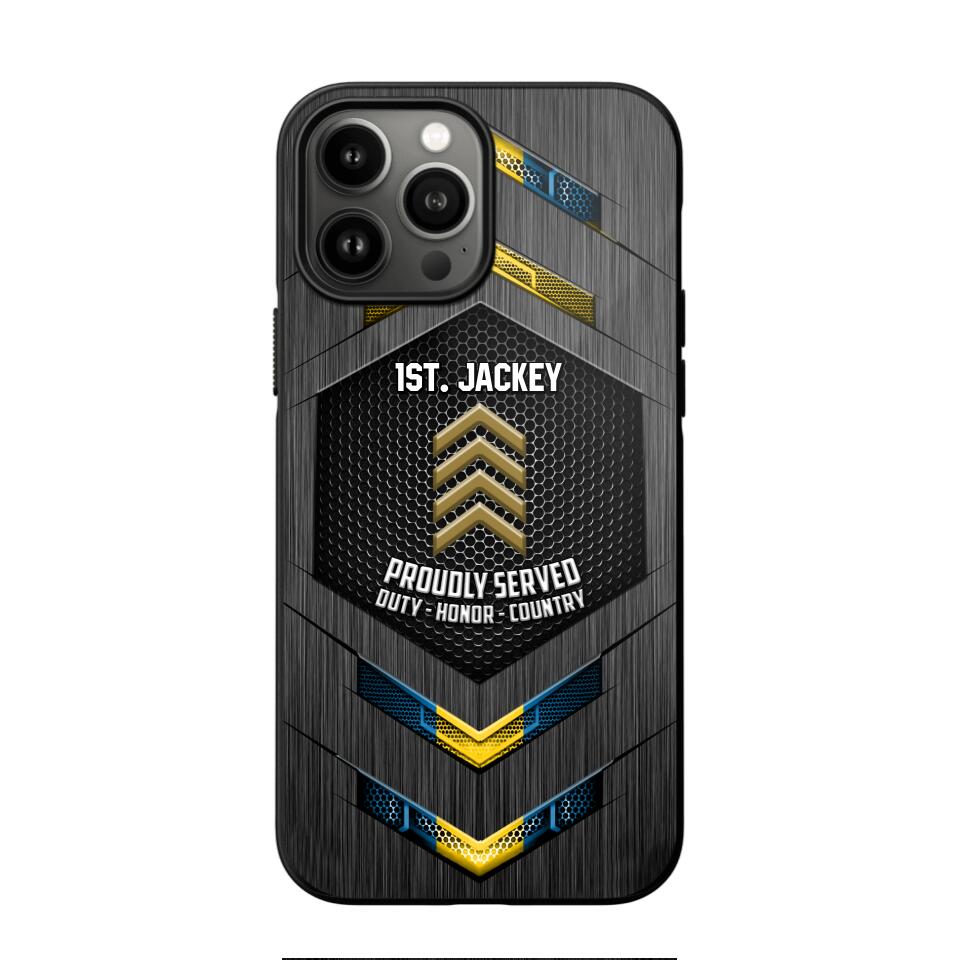 Personalized Swedish Soldier Phone Case Printed 22JUL-HQ27