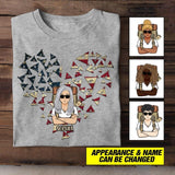 Personalized Camping Girl Independence Day Tshirt Printed NQHC2706
