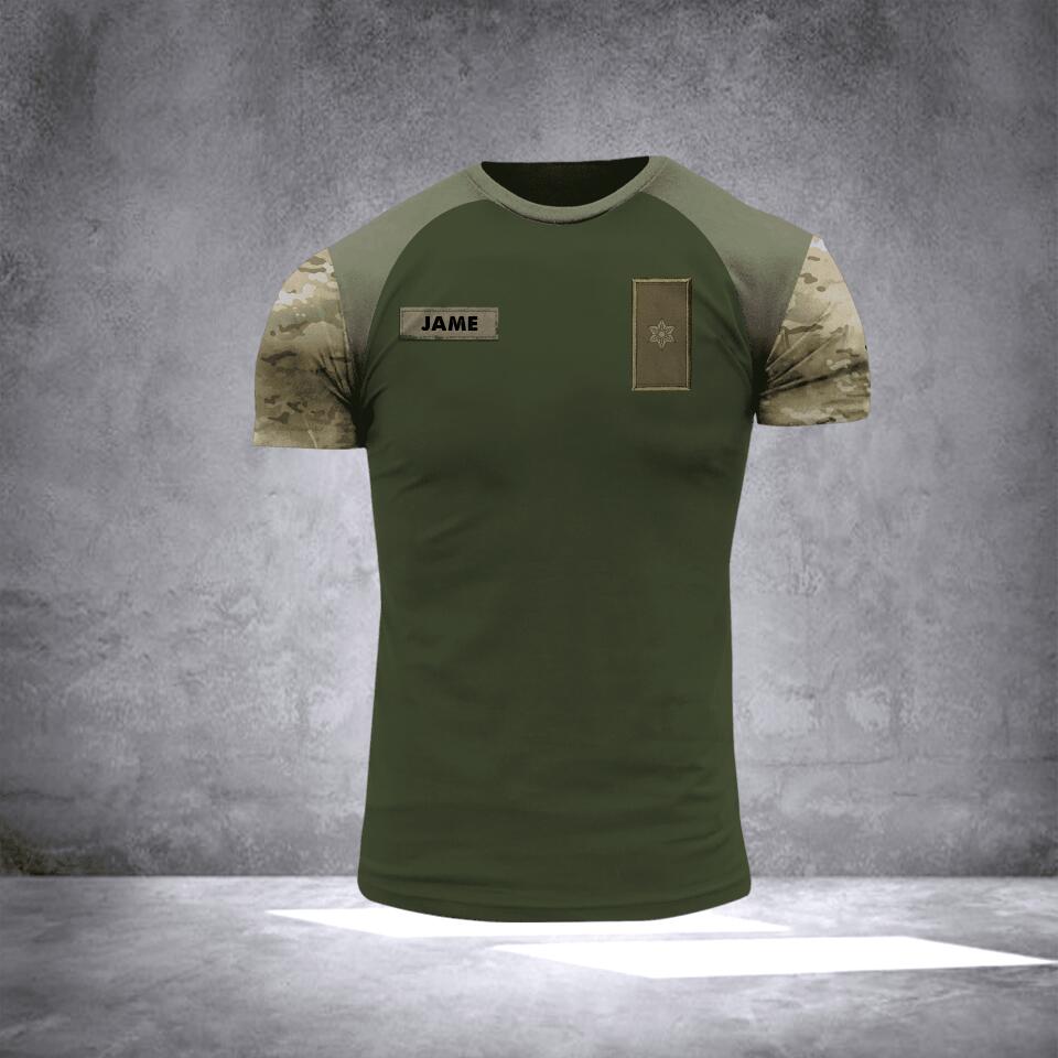 Personalized Danish Veterans/Soldier Tshirt 3D Printed 22JUL-HC28