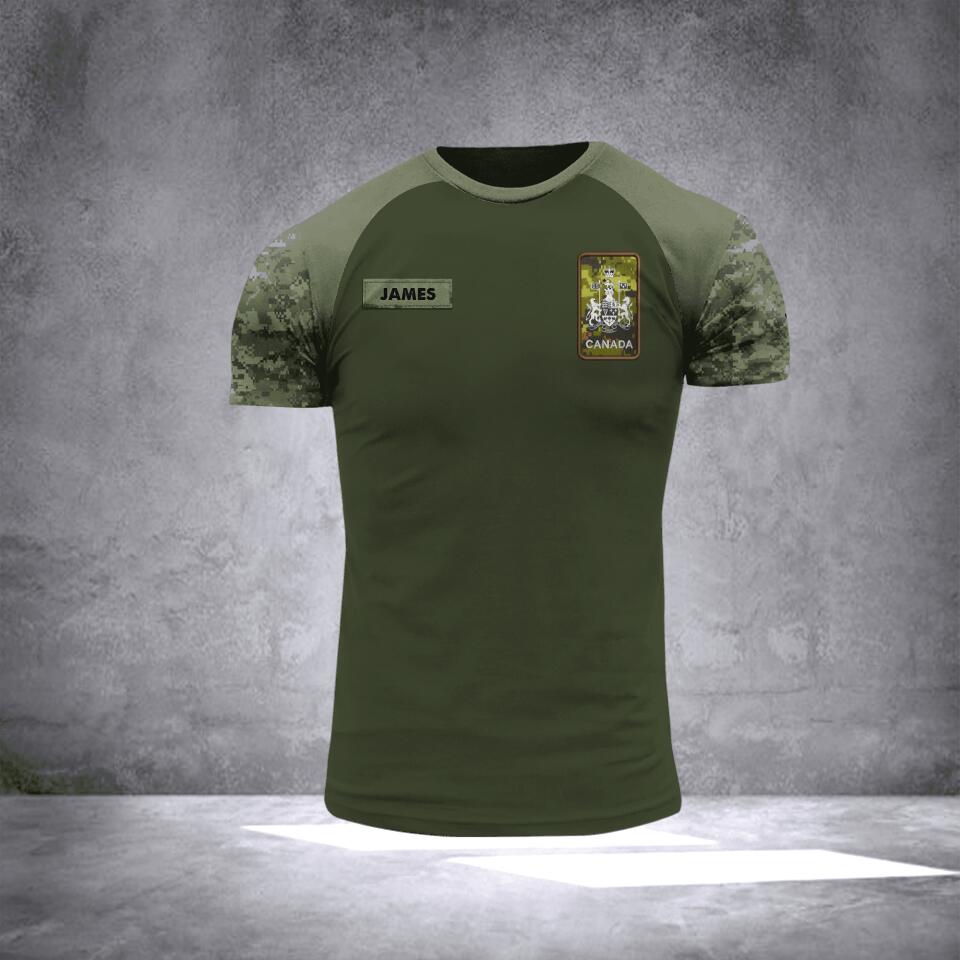 Personalized Canadian Veterans/Soldier Tshirt 3D Printed 22JUL-HC28