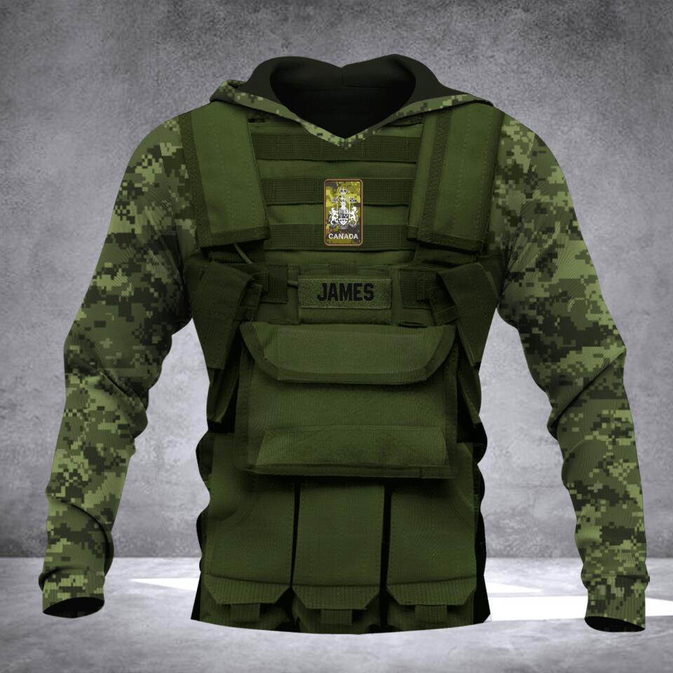 Personalized Canadian Soldier Hoodie 3D Printed 22JUL-DT28