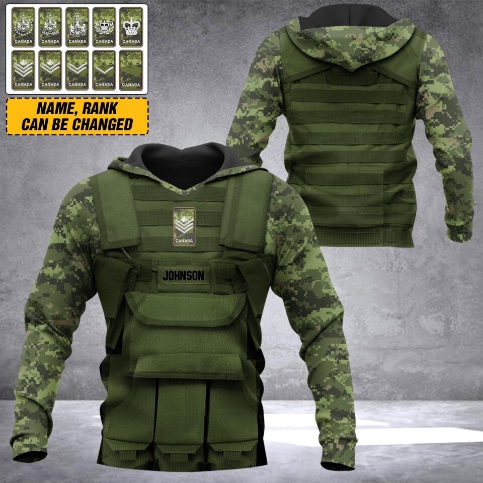 Personalized Canadian Soldier Hoodie 3D Printed 22JUL-DT28