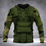 Personalized Swedish Soldier Hoodie 3D Printed 22JUL-DT28
