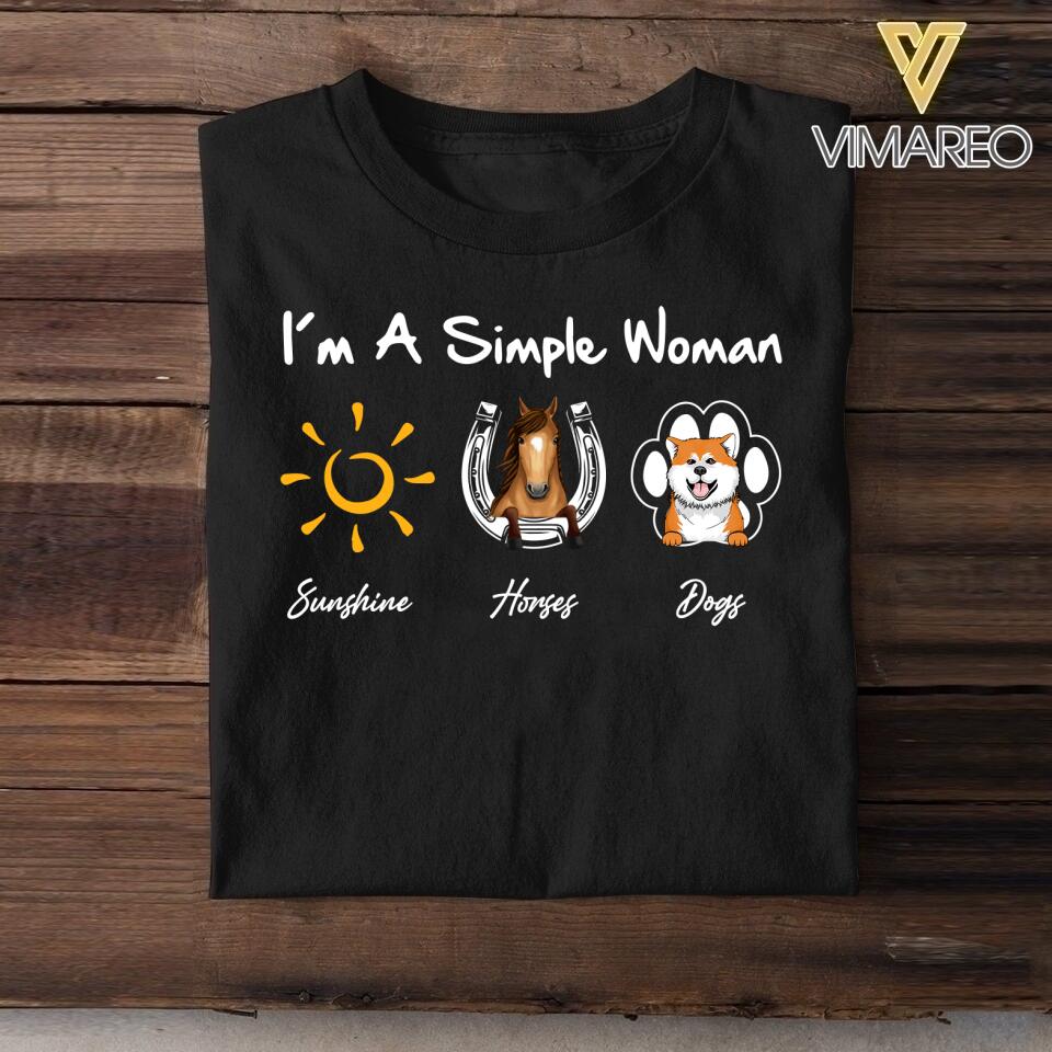 Personalized I'm A Simple Woman Tshirt Printed NQHQ2906