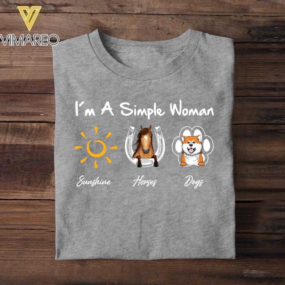 Personalized I'm A Simple Woman Tshirt Printed NQHQ2906